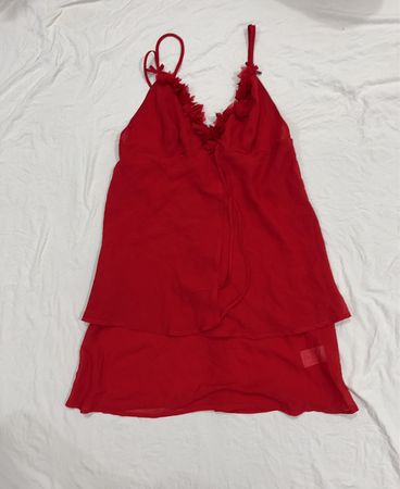 Rote Babydoll-Unterwäsche