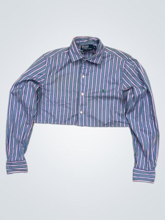 Polo Ralph Lauren kurz geschnittenes gestreiftes Hemd mit Knopfleiste