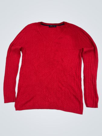 Tommy Hilfiger Grobstrick-Pullover mit V-Ausschnitt