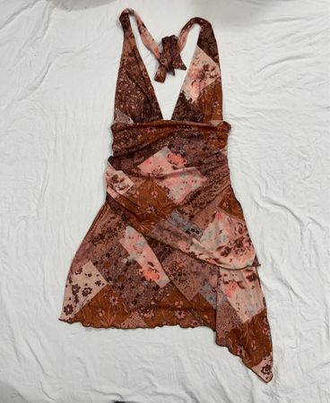 Patchwork-Trägerkleid