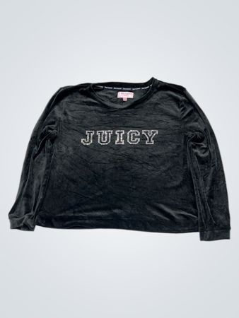 Juicy Couture Velours-Top mit langen Ärmeln