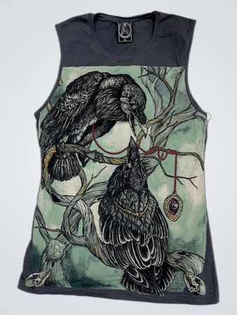 BIURBUR Grim Reaper Raven Grafik-Tanktop