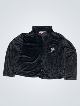 Juicy Couture Schwarzes Velours-Schlafoberteil