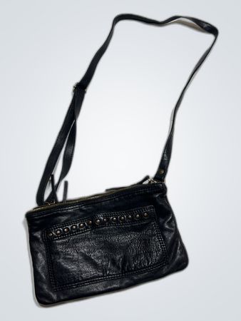 Stella McCartney Black Leather Crossbody Bag