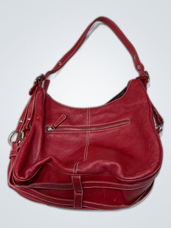 Red Leather Shoulder Bag