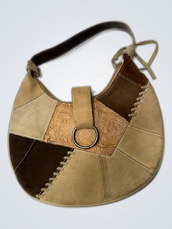 Unbranded Patchwork Suede Hobo Bag