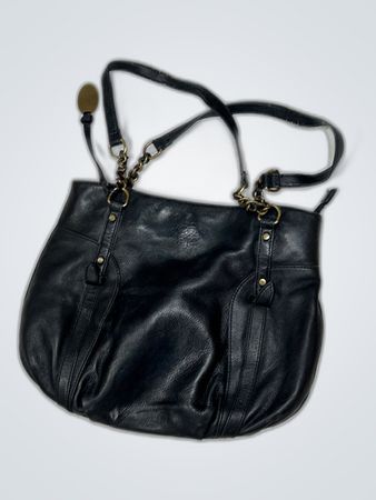 Coach Black Leather Tote Handbag