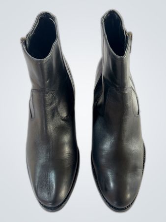 Black Leather Ankle Boots
