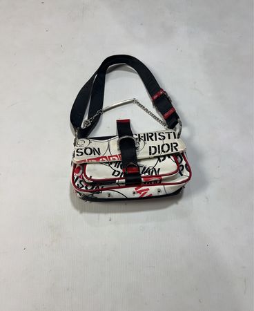 Christian Dior All-Over Logo Shoulder Bag