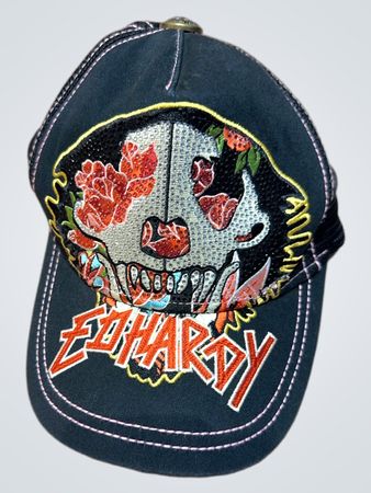 Ed Hardy Skull and Roses Baseball Cap