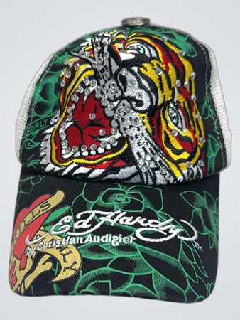 Ed Hardy Tiger Graphic Baseball Cap