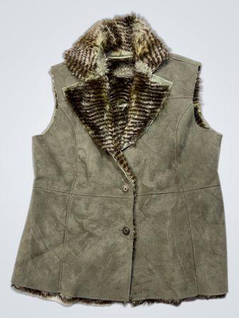 Per Una Veste sans manches en suédine doublée de fausse fourrure