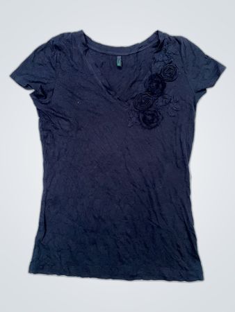 Style & Co Black V-Neck T-Shirt