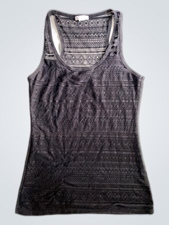 Amisu Black Lace Tank Top