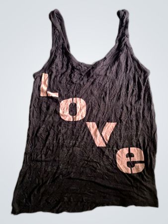 Jennyfer Black Graphic Tank Top