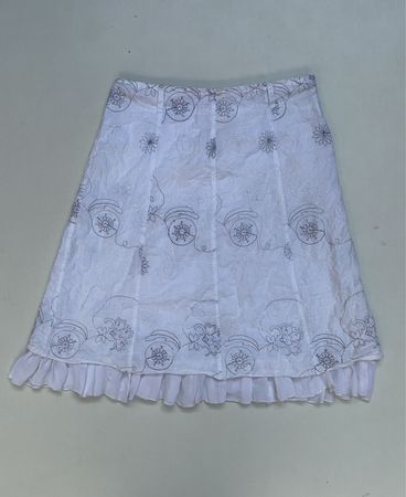 Unbranded Embroidered Floral Mini Skirt