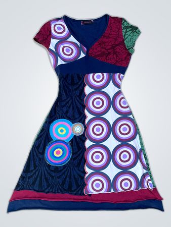 S&Charm Patchwork Mini Dress