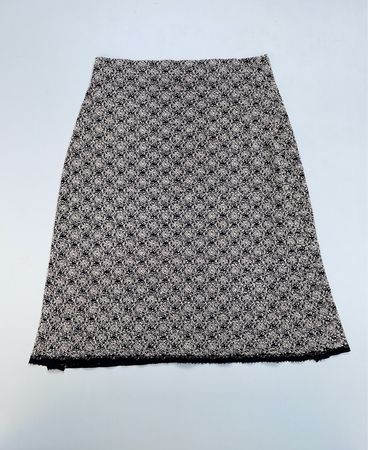 Unbranded Black and White Floral Mini Skirt