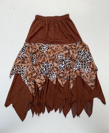 Unbranded Tiered Leopard Print Mini Skirt