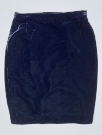 Genny Black Velvet Mini Skirt
