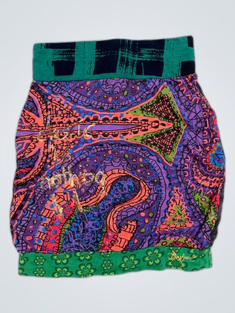 Desigual Multicolored Printed Mini Skirt
