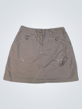 Lisa Rose Khaki Cargo Mini Skirt