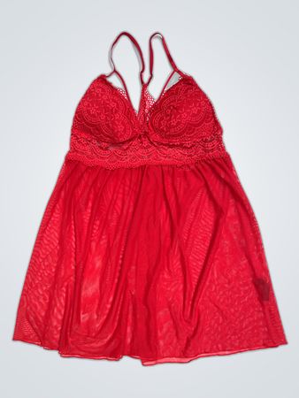 Unbranded Red Lace Babydoll Nightie