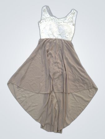 Unbranded Lace Overlay Chiffon Dress