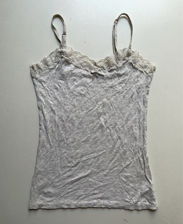 White Lace Trim Camisole