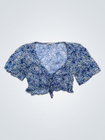 Blue Floral Blouse