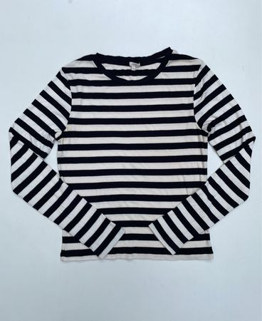 OVS Black and White Striped Long Sleeve Shirt
