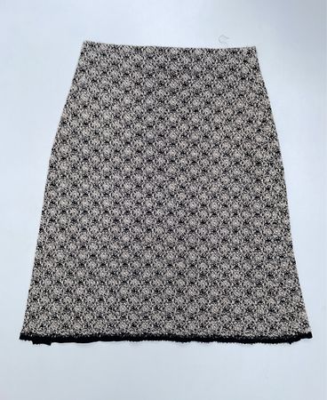 Black and White Floral Pattern Skirt