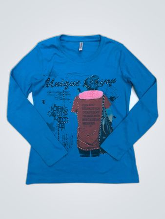 Benter Blue Long-Sleeve T-Shirt