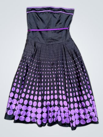 Black and Purple Polka Dot Dress