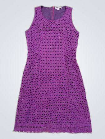 Marella Purple Sleeveless Cut-Out Midi Dress