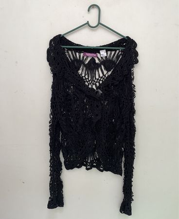 Taillissime La Redoute Creation Black Crochet Sweater