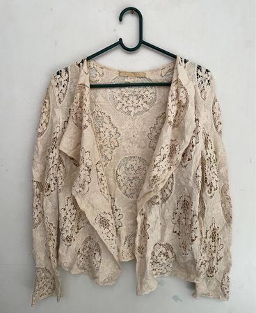Cream Lace Cardigan