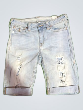 True Religion Distressed Denim Shorts