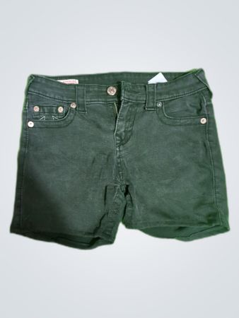 True Religion Black Denim Shorts