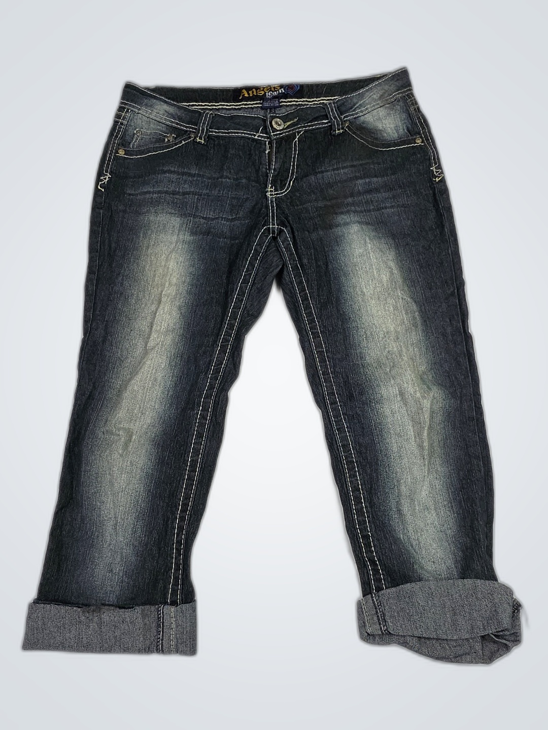 Angels Jeans Dark Wash Cuffed Jeans