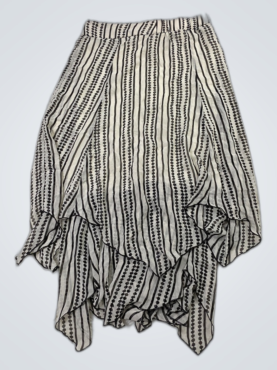 Jupe noire et blanche rayée de Chico