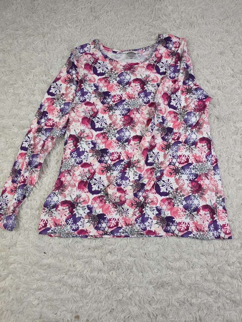 Langärmliges Blumenoberteil