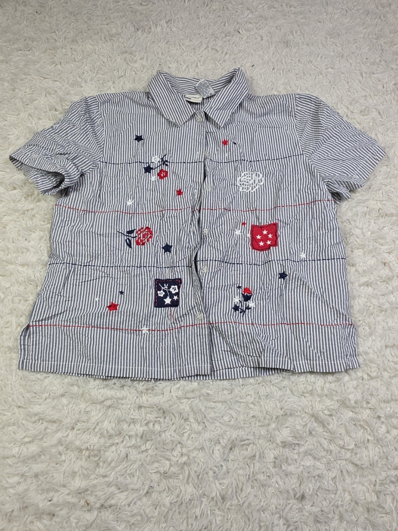 Camisa de Manga Curta Listrada Koret