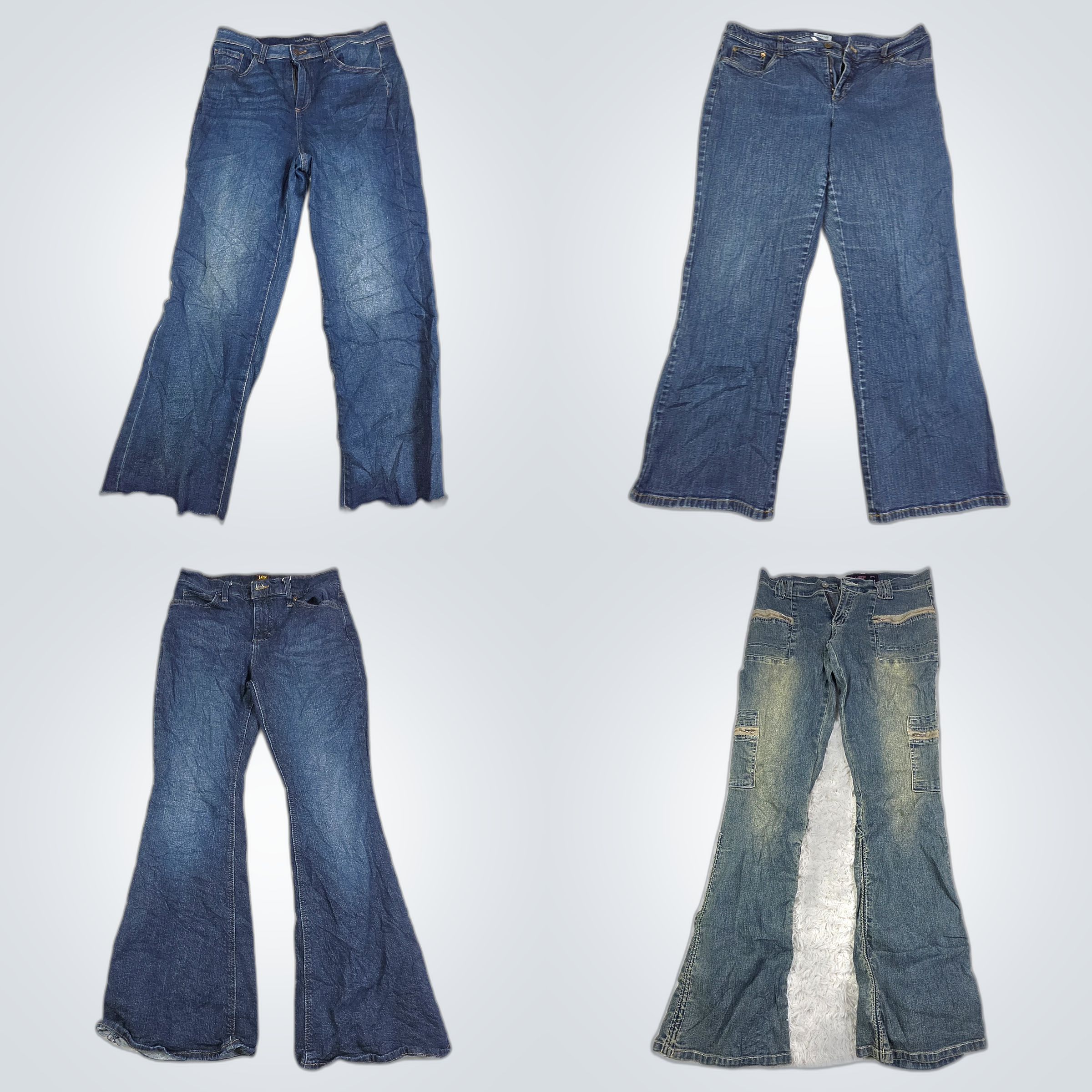 優しく使われたフレア & ストレートジーンズバンドル - FRAME、Stravarius、Sofi..