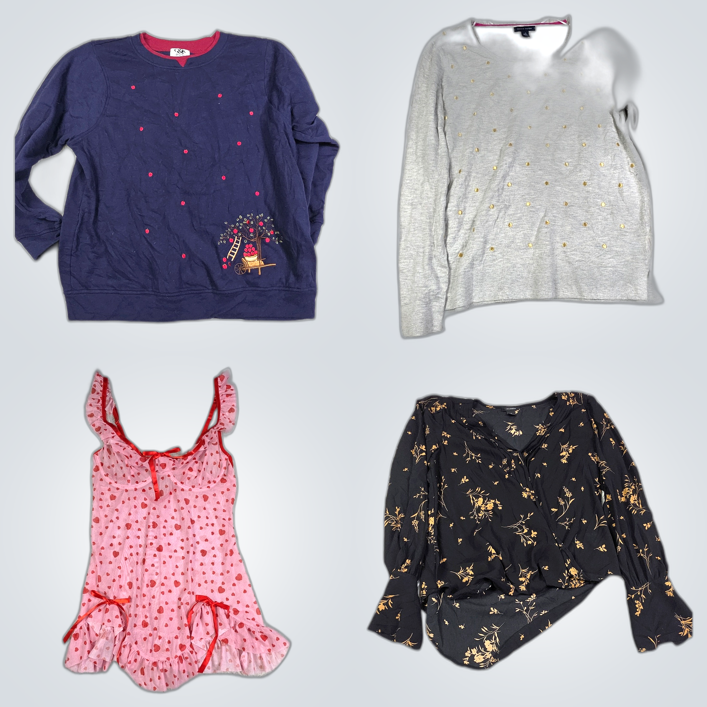 Designer-Bundle: 10 Teile Mix aus Blusen, Kleidern..