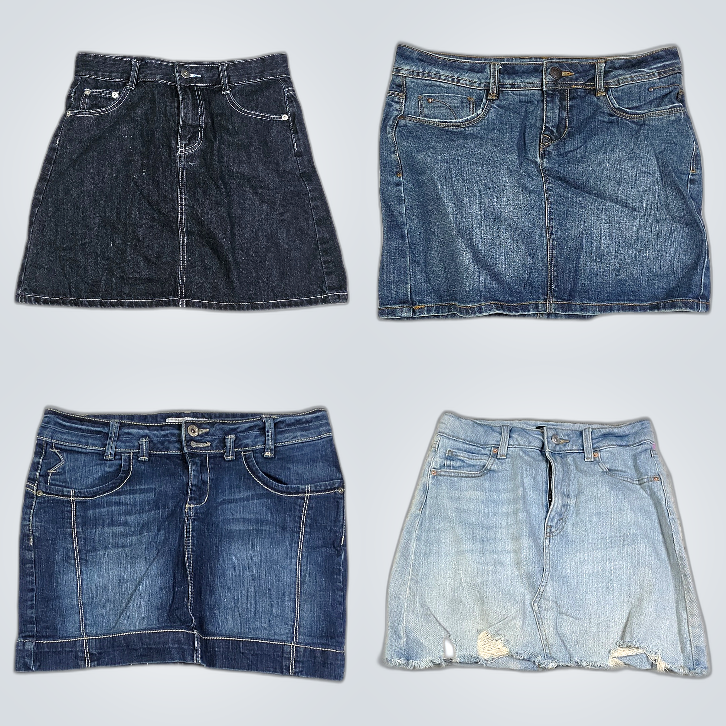 Sanft gebrauchte Denim-Rock-Bundle Gloria Vanderbi..