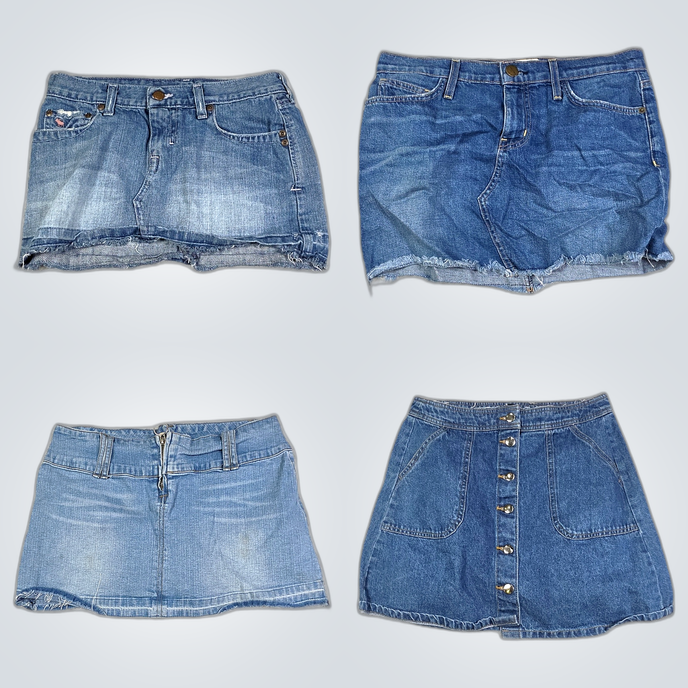 Sanft gebrauchte Denim-Rock-Bündel Lee Maurices H&..