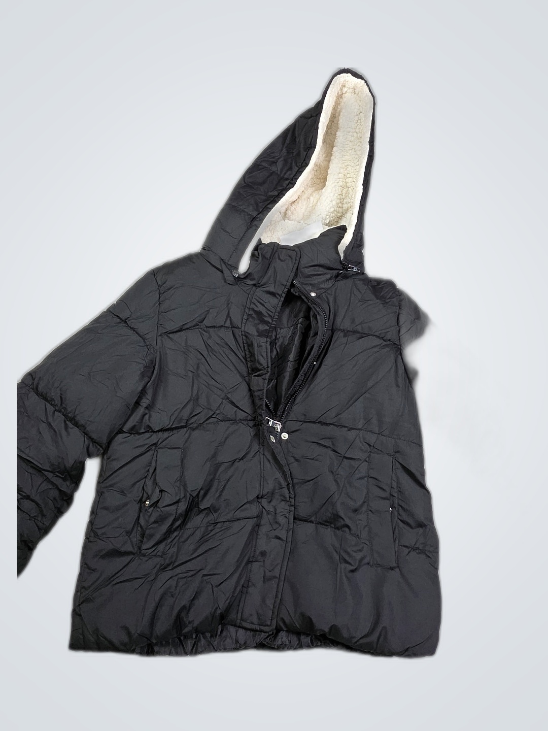 Madden Girl schwarze Pufferjacke