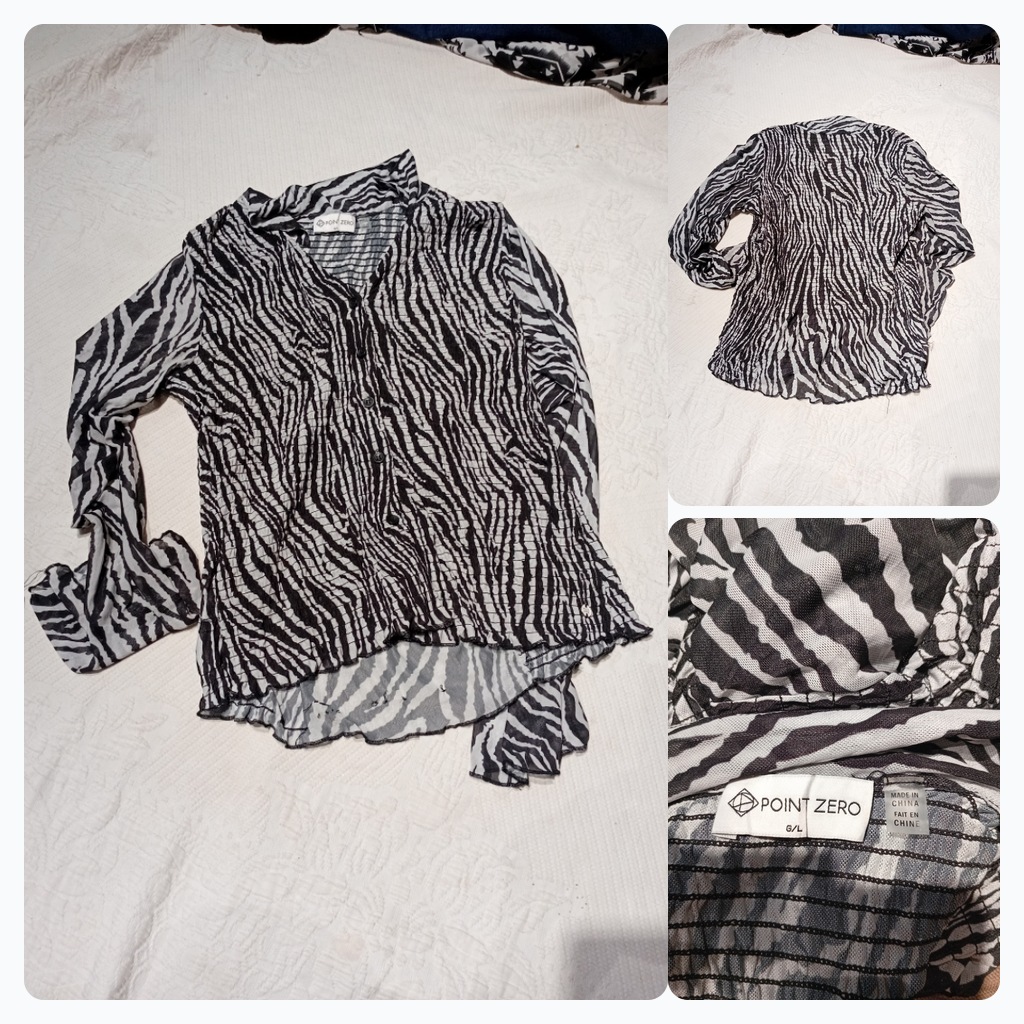 Point Zero Zebra Print Blouse