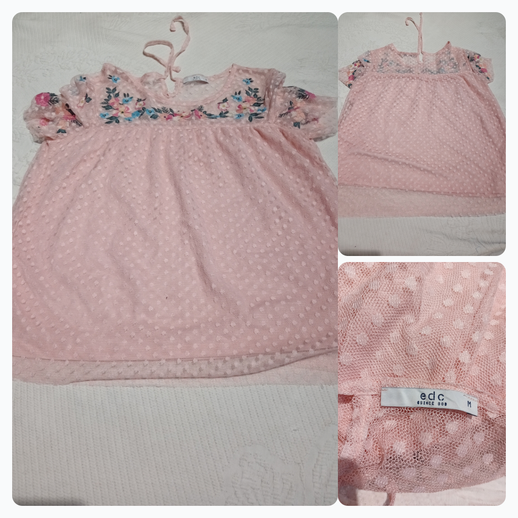 Pink Floral Embroidered Dress